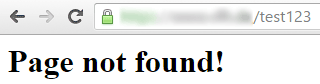 Aufruf einer falschen URL führt zu 404-Fehlerseiten