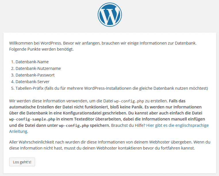WordPress Install Assistent
